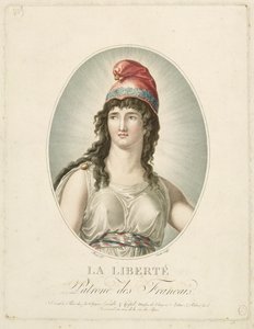 Libertà, patrona dei francesi, inciso da Ruotte